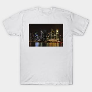 Singapore Skyline at Night T-Shirt